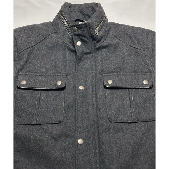 Cole Haan Signature Melton Jacket Mens XL Wool Blend Insulated Pockets Casual - Picture 4 of 12